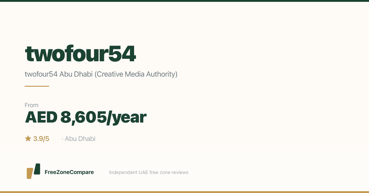 Two Four Images twofour54 Costs & Review 2026 – From AED 3,539